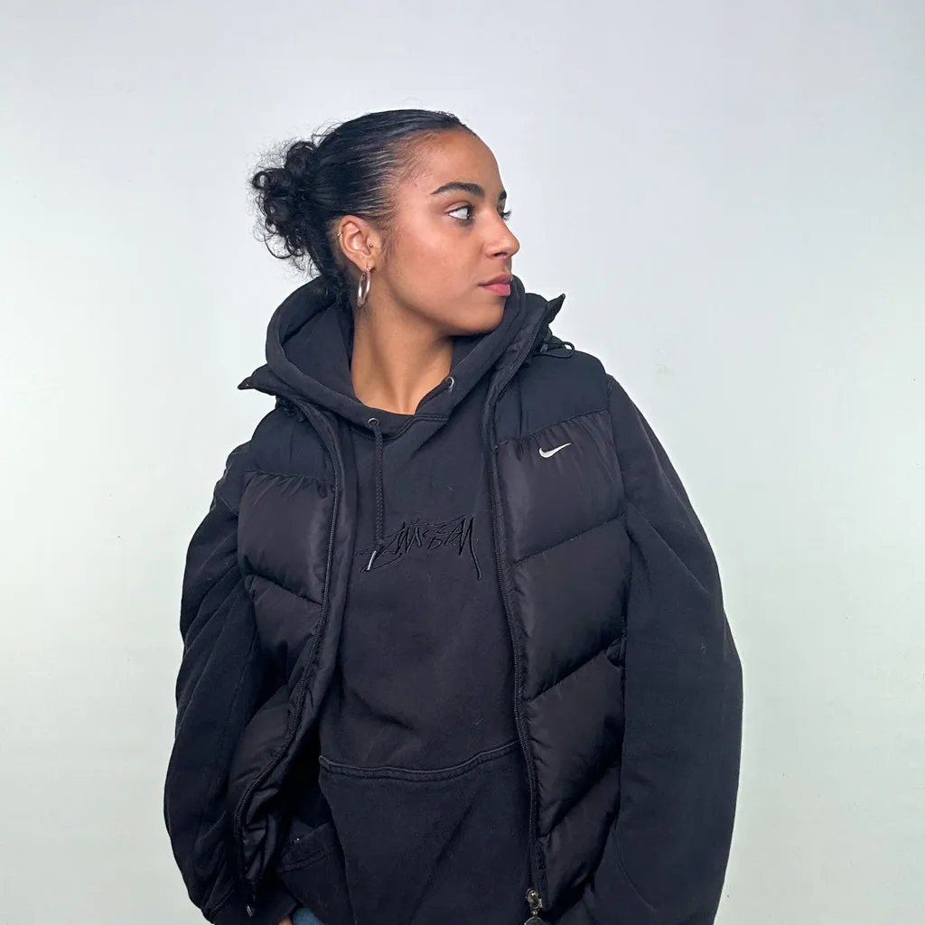 Black y2ks NIKE Puffer Jacket Coat Gilet (S)