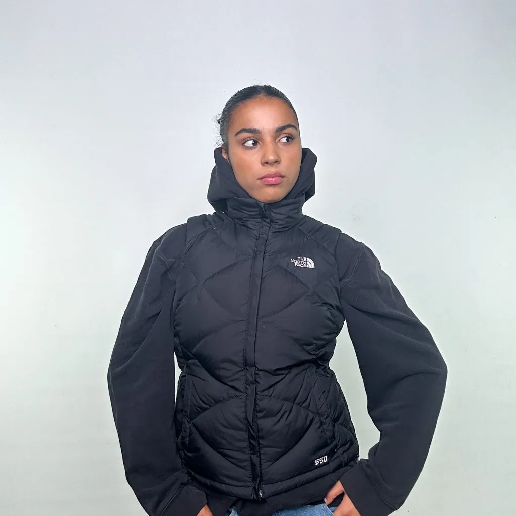 Black y2ks The North Face 550 Series Puffer Jacket Coat Gilet (S)