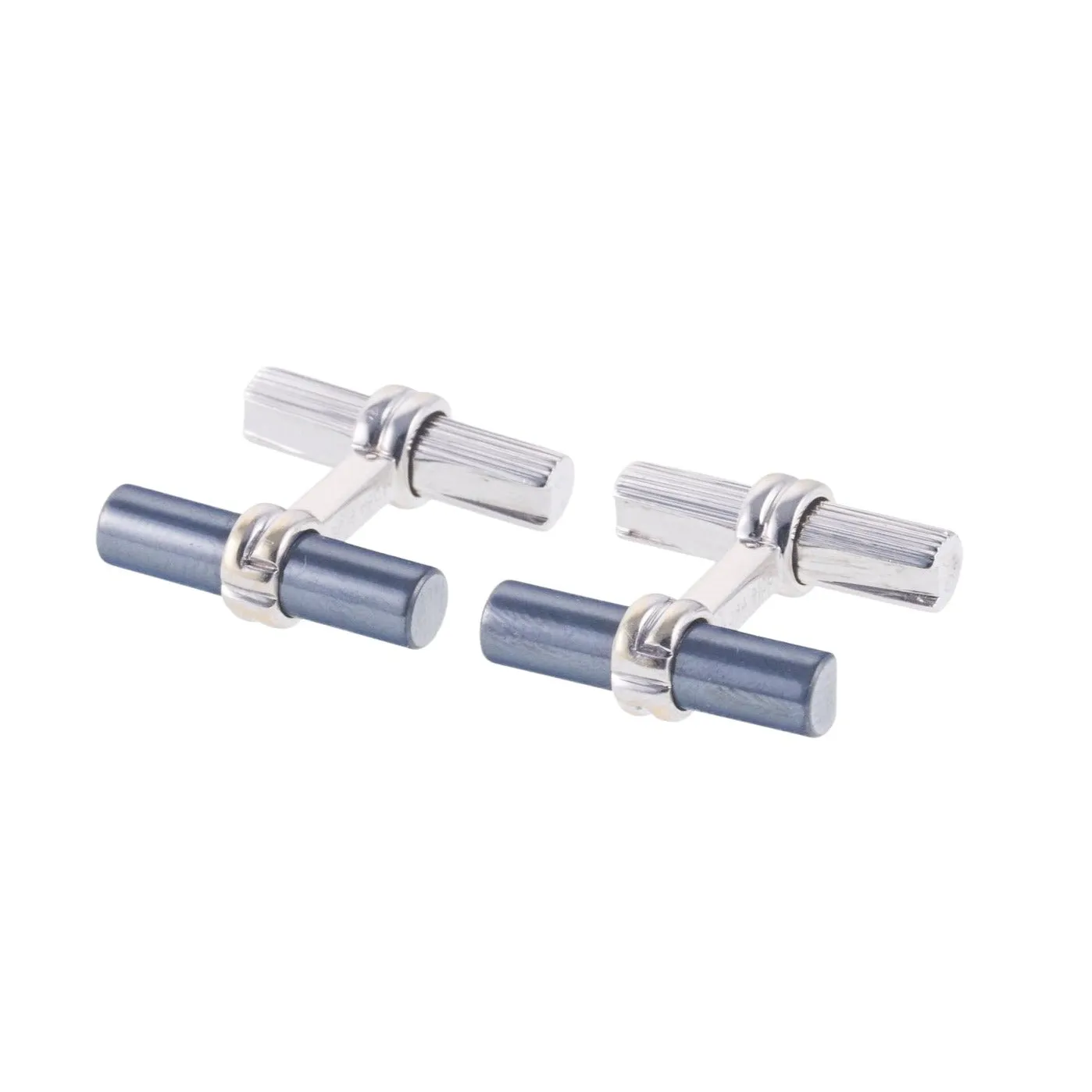 Boucheron Hematite Gold Bar Cufflinks