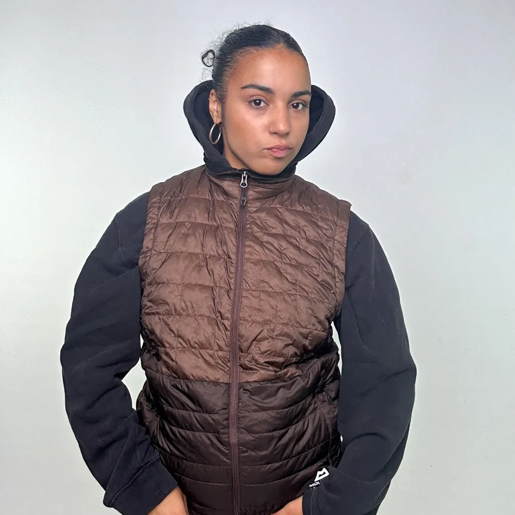 BROWN 90S MOUNTAIN EQUIPMENT PUFFER JACKET COAT GILET (