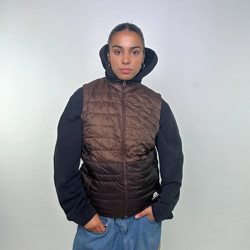 BROWN 90S MOUNTAIN EQUIPMENT PUFFER JACKET COAT GILET (