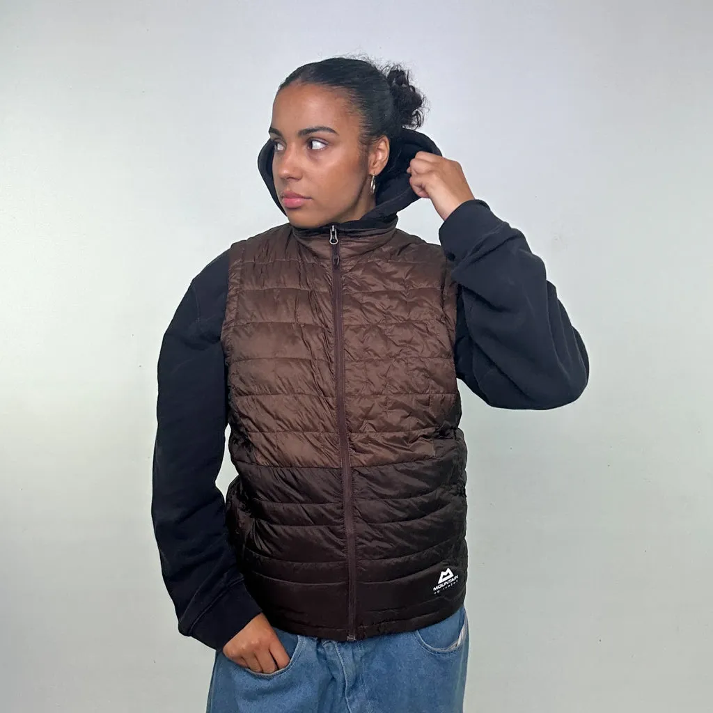 BROWN 90S MOUNTAIN EQUIPMENT PUFFER JACKET COAT GILET (