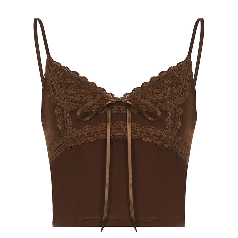 Brown Lace Camisole