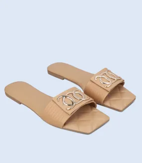 BW9429-KHAKI-Women Casual Slipper