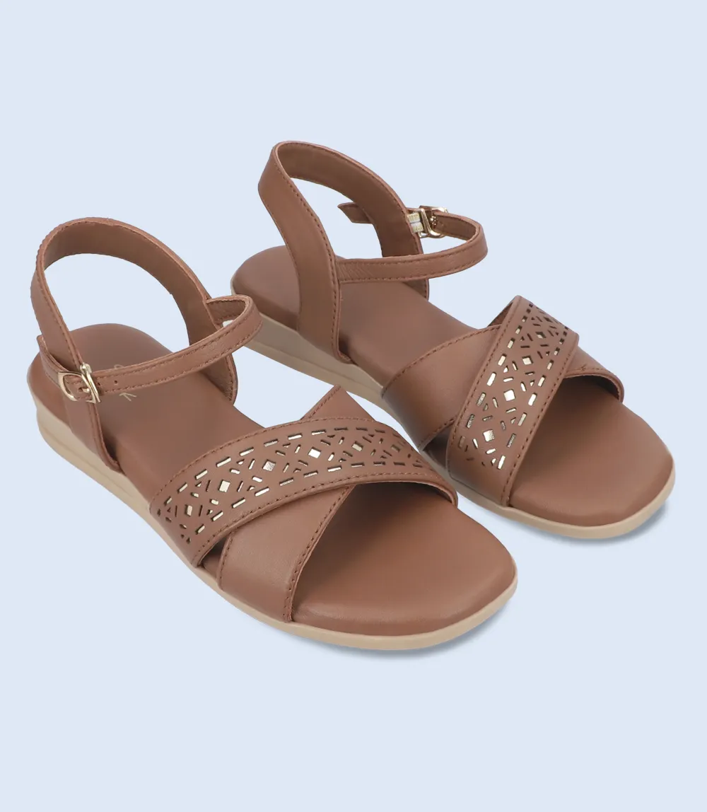 BW9519-BROWN-Women Sandal