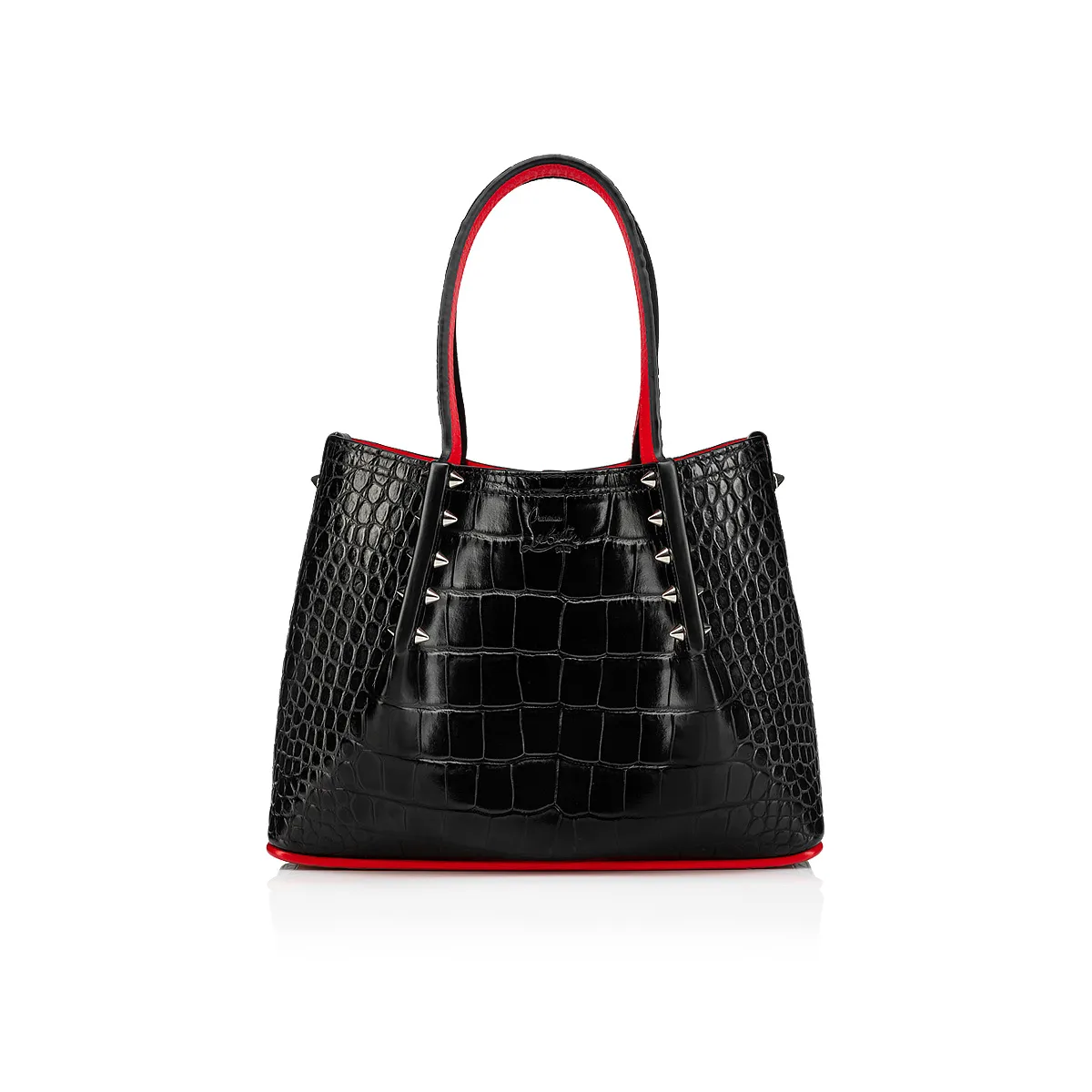 Cabarock mini Tote bag - Alligator embossed calf leather - Black