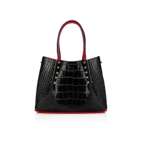 Cabarock mini Tote bag - Alligator embossed calf leather - Black