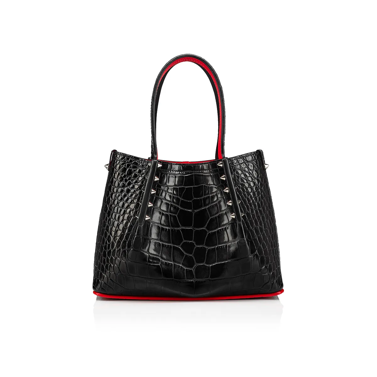 Cabarock mini Tote bag - Alligator embossed calf leather - Black