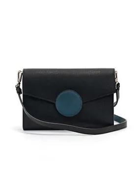 Campo Marzio Phoebe Black Faux Leather Clutch Bag