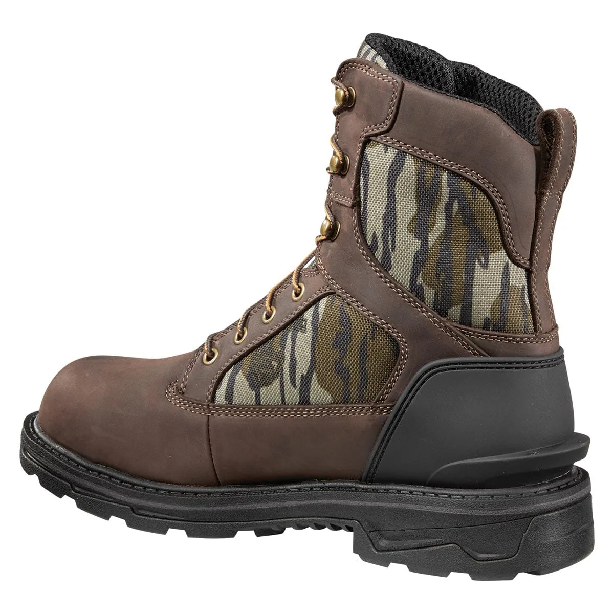 Carhartt Men's Ironwood Waterproof 8 Work Boots - Dark Brown/Mossy Oak