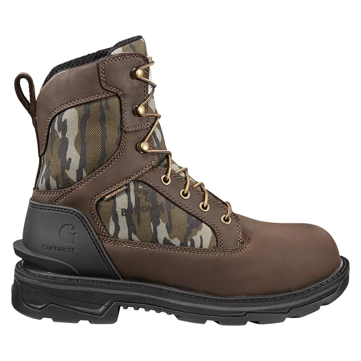 Carhartt Men's Ironwood Waterproof 8 Work Boots - Dark Brown/Mossy Oak