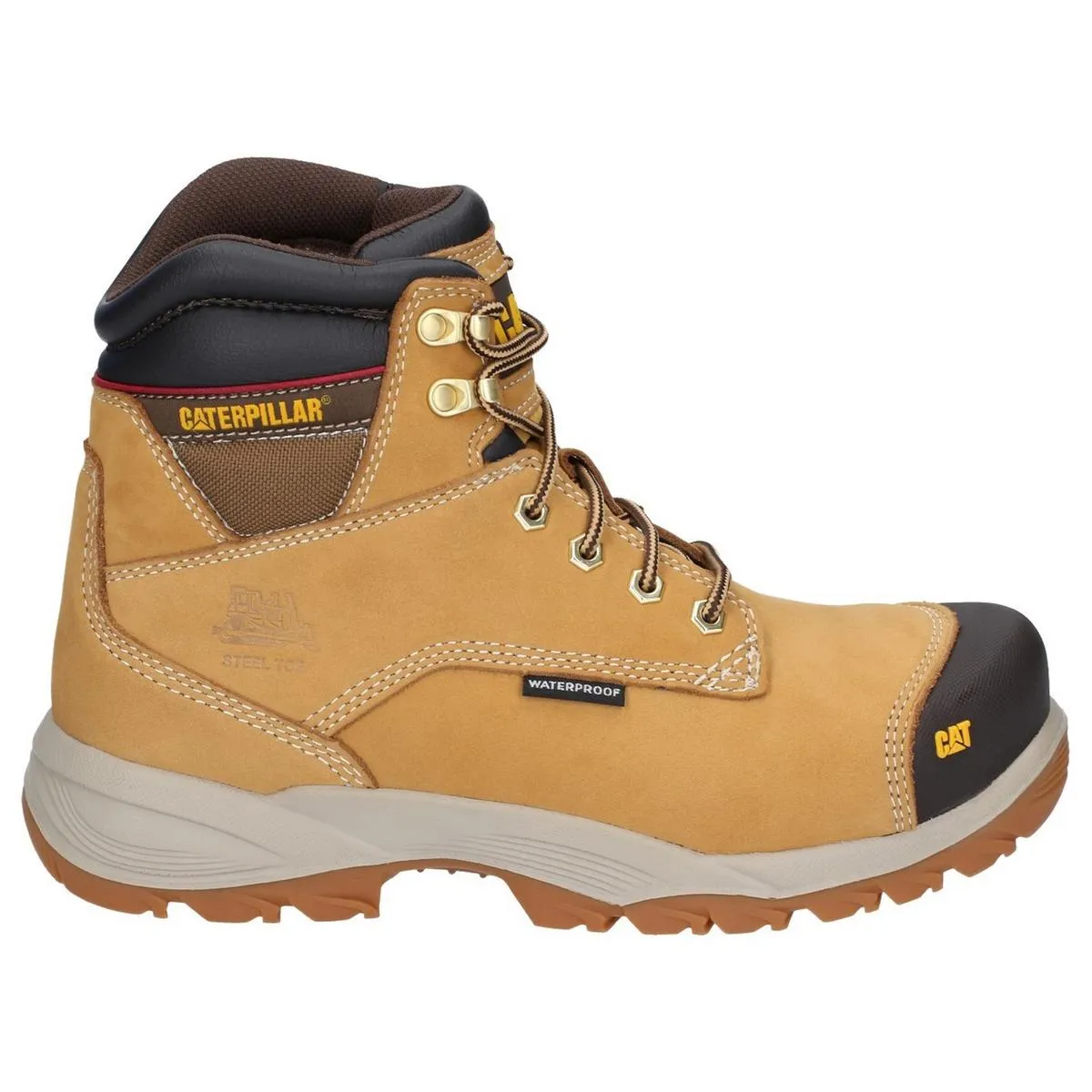 Caterpillar Spiro Lace Up Waterproof Safety Boot Honey Reset