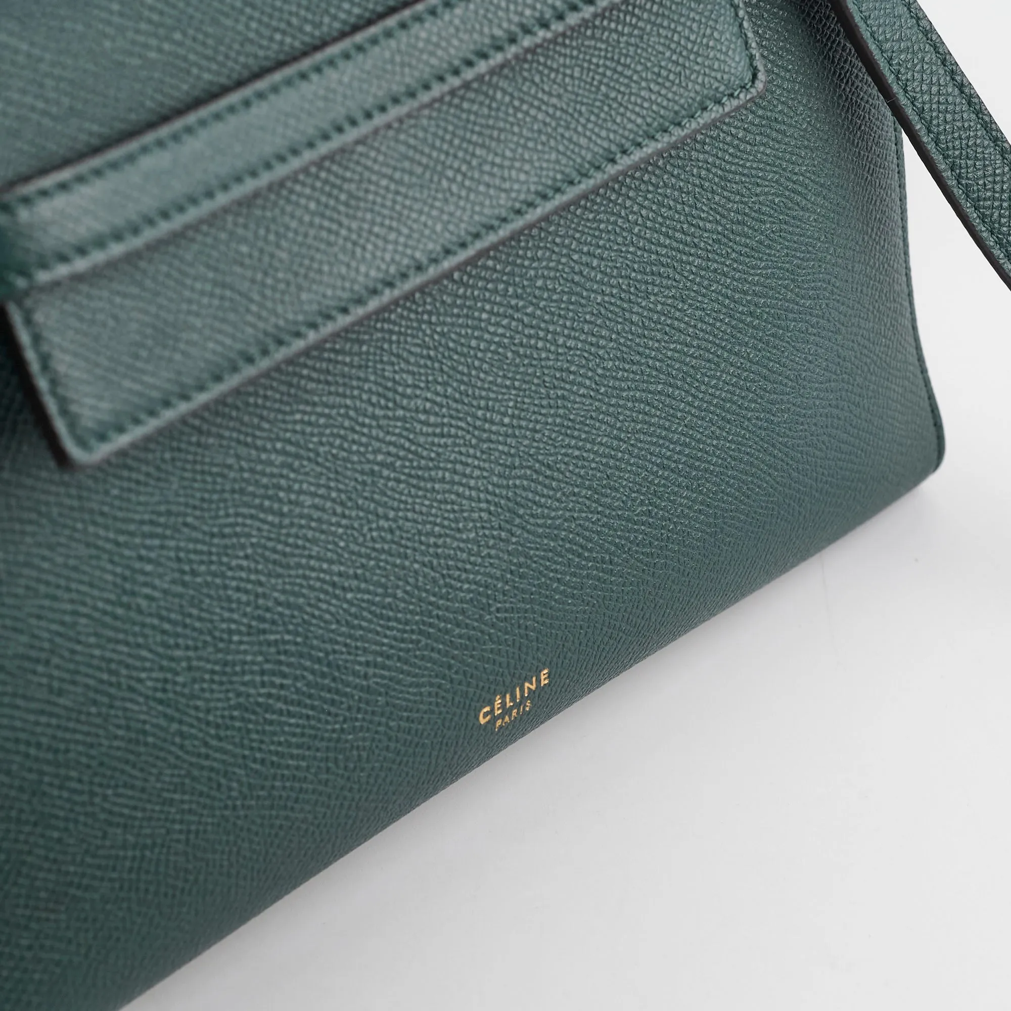 Celine Micro Dark Green Belt Bag