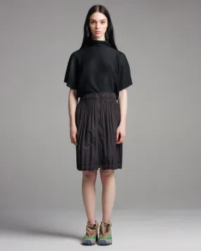 Charcoal Thick Pleat Skirt