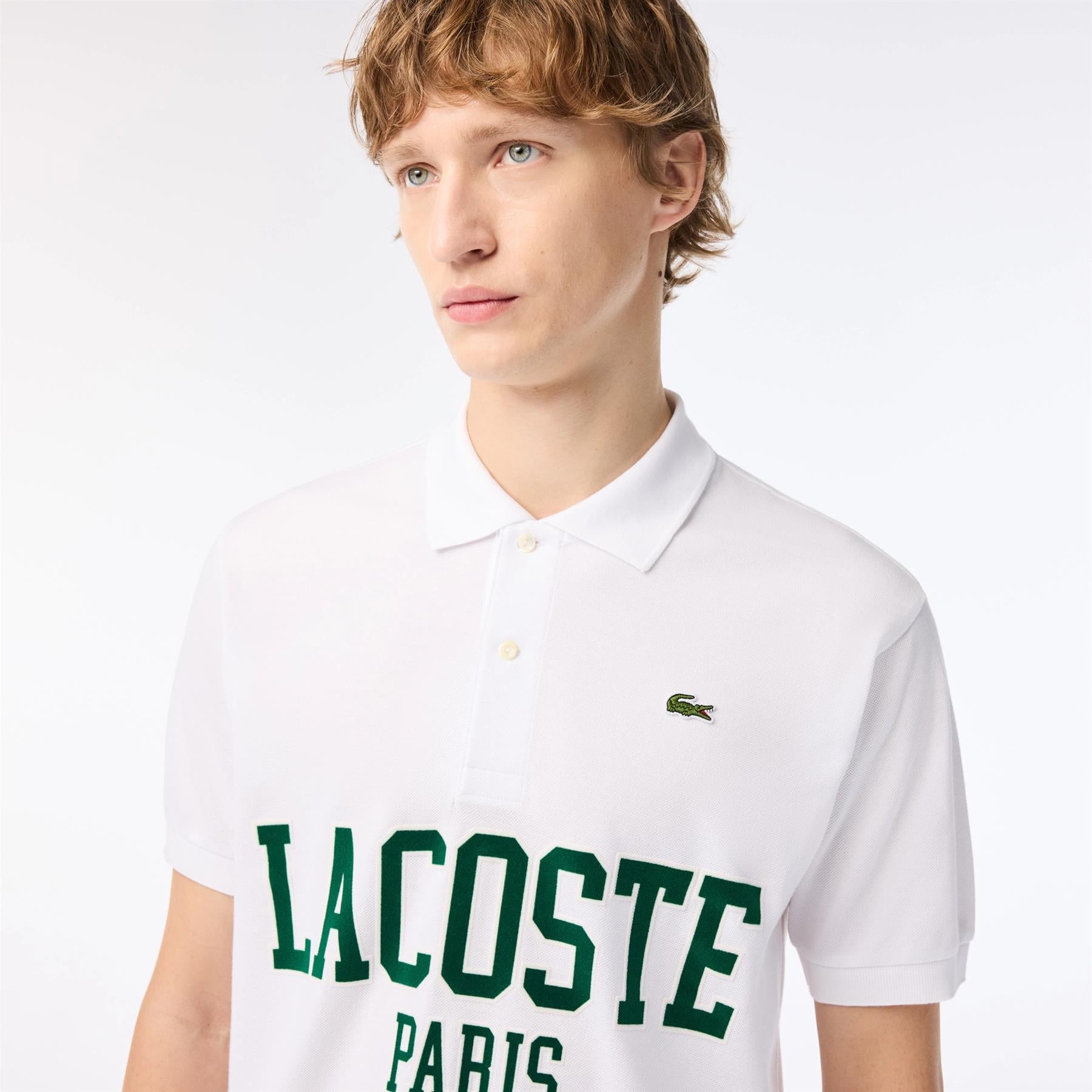 Classic Fit Original Flocked Cotton Pique Polo White - SS24