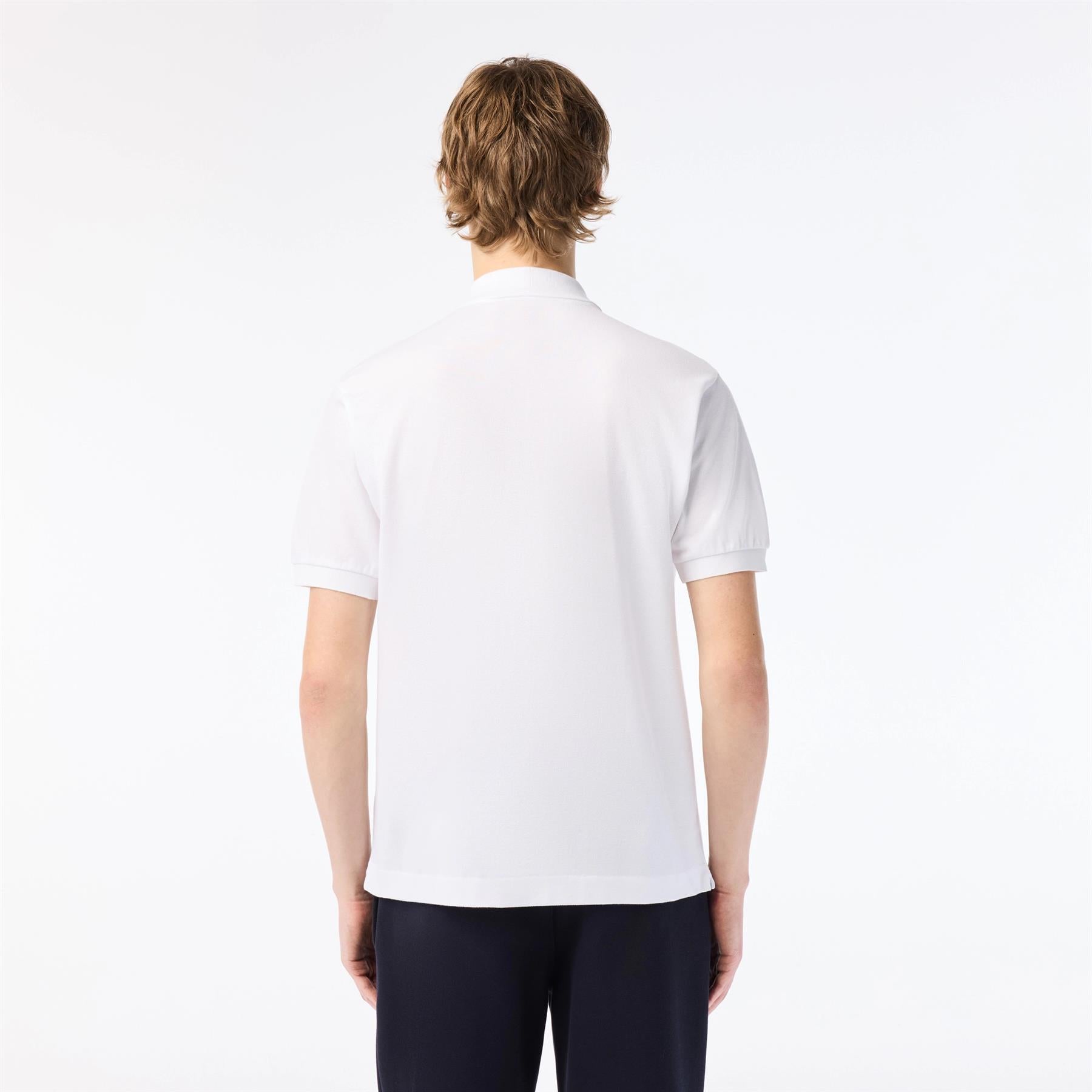 Classic Fit Original Flocked Cotton Pique Polo White - SS24