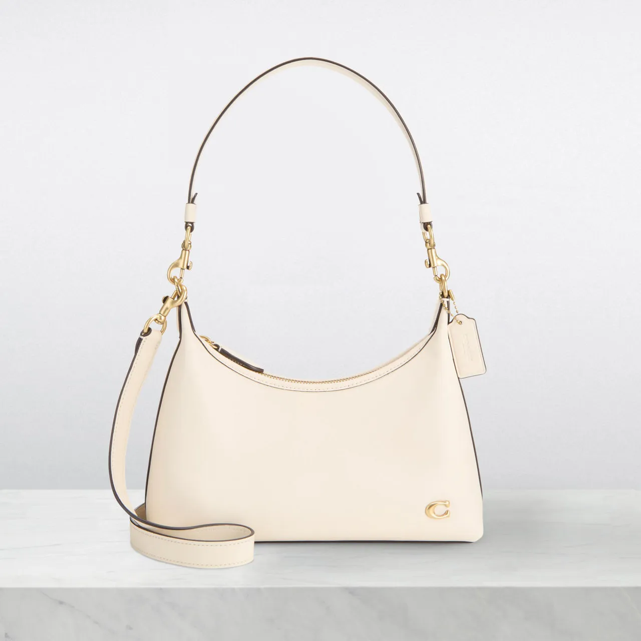 COACH Juliet 25 Leather Shoulder Bag - Chalk