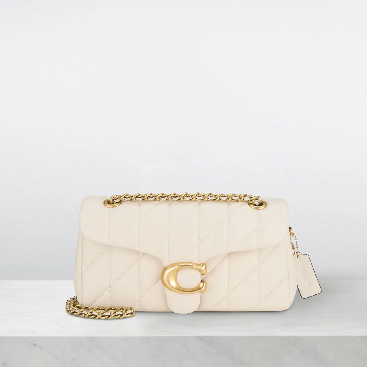 COACH Tabby Quilted 26 Shoulder Bag - Chalk