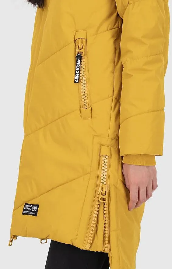 coat ALIFE AND KICKIN Luna - Yellow Mustard - women´s