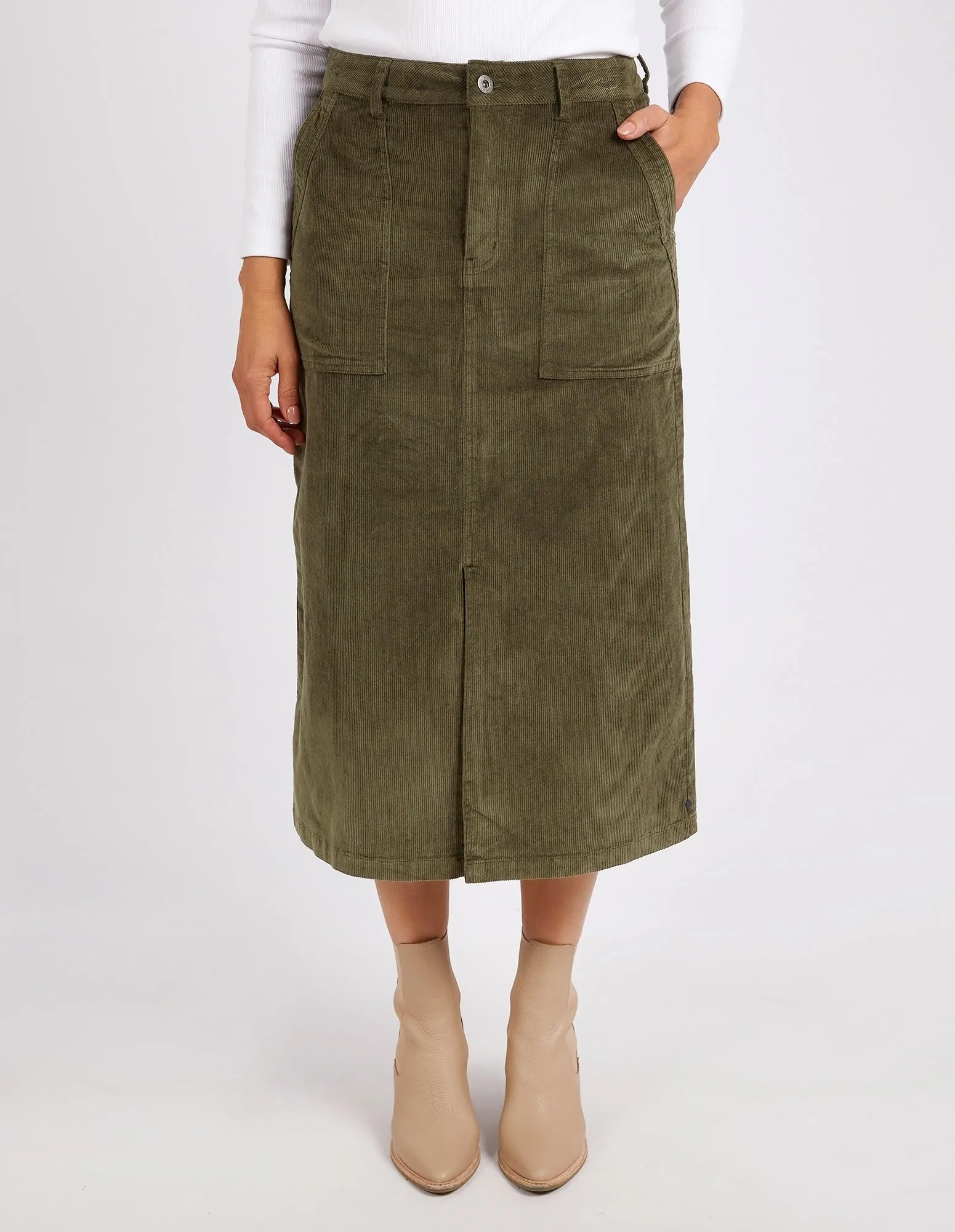 Collete Cord Skirt Clover