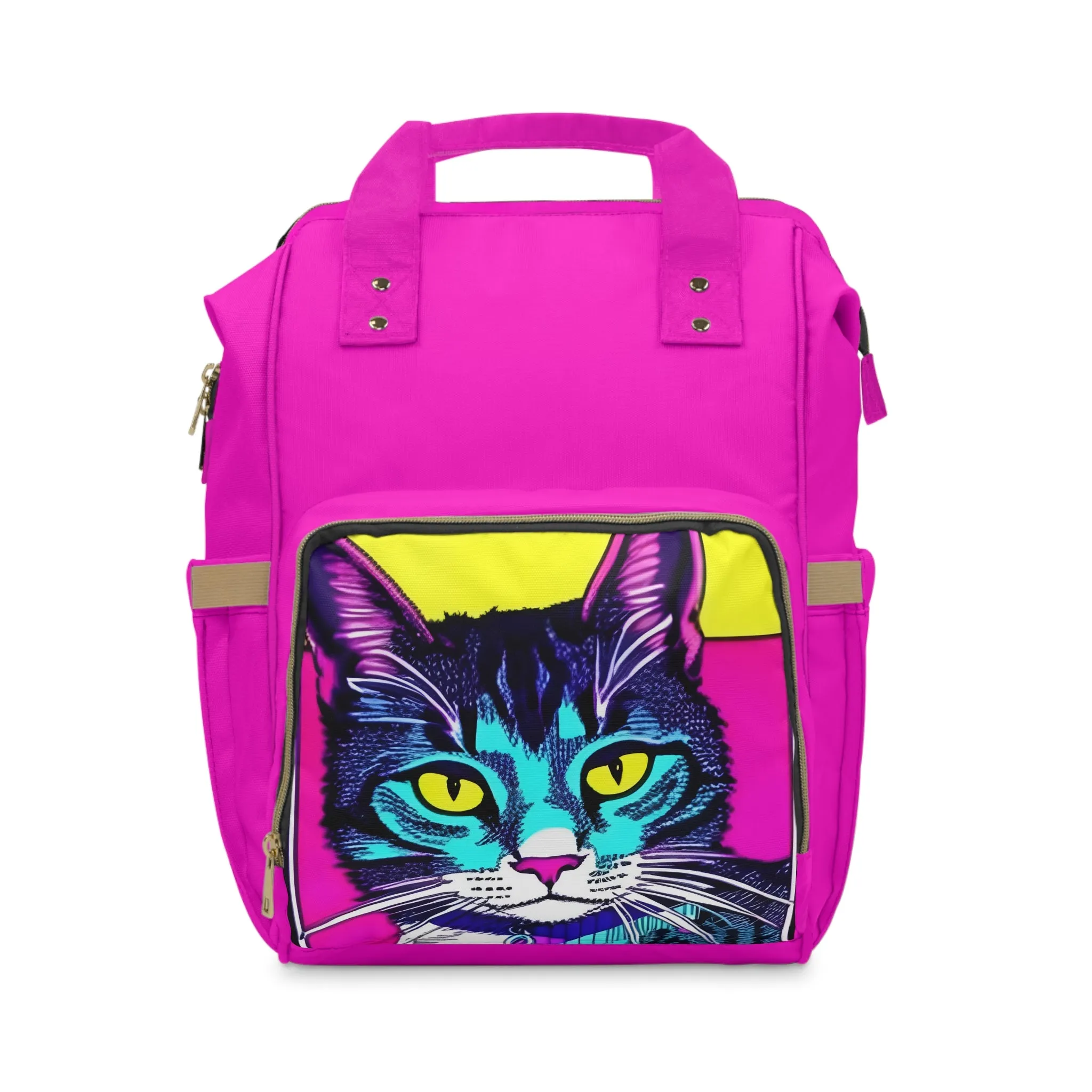 Colorful Graphic Cat Large Capacity Backpack