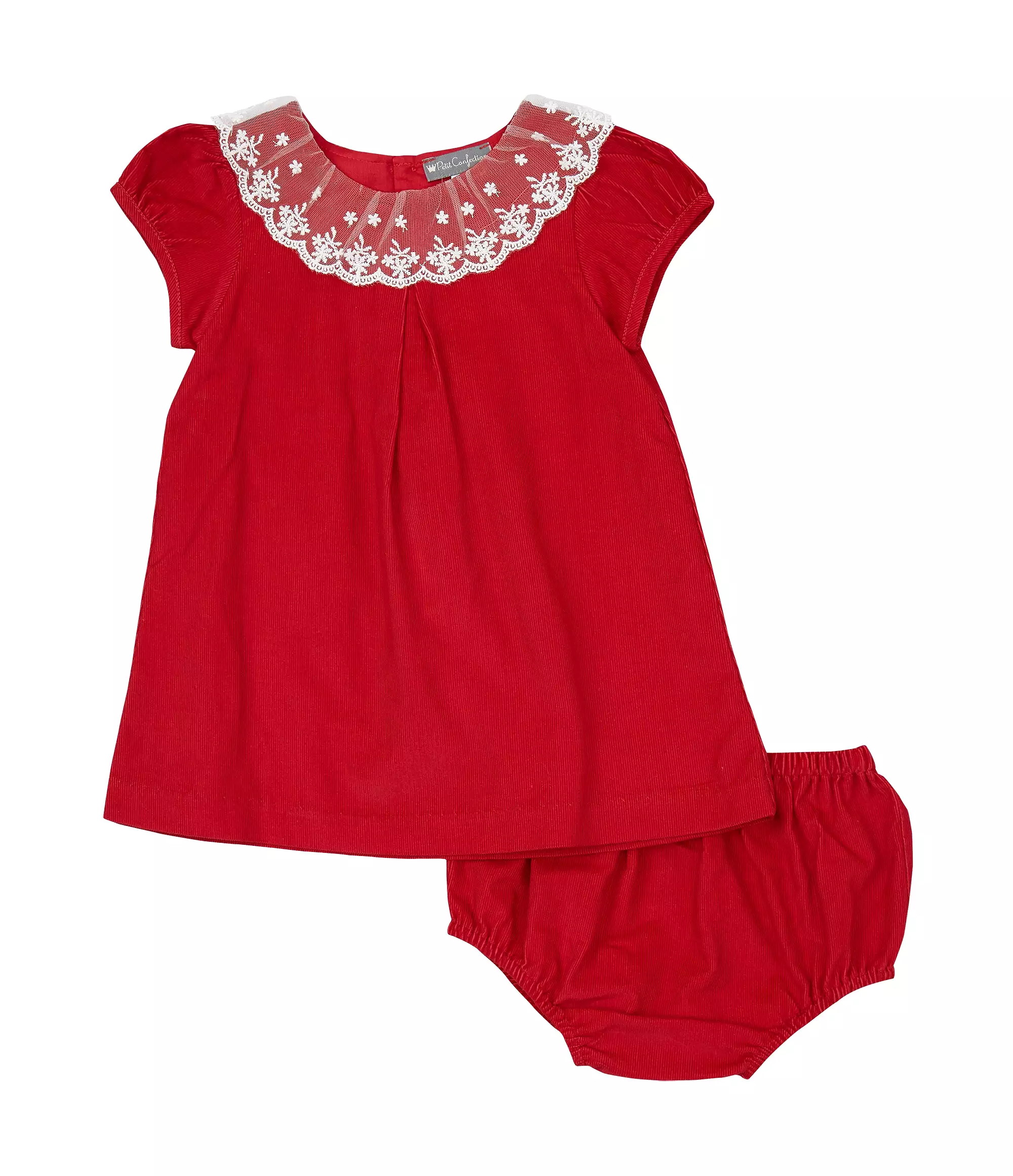 Corduroy Lace Dress + Bloomer