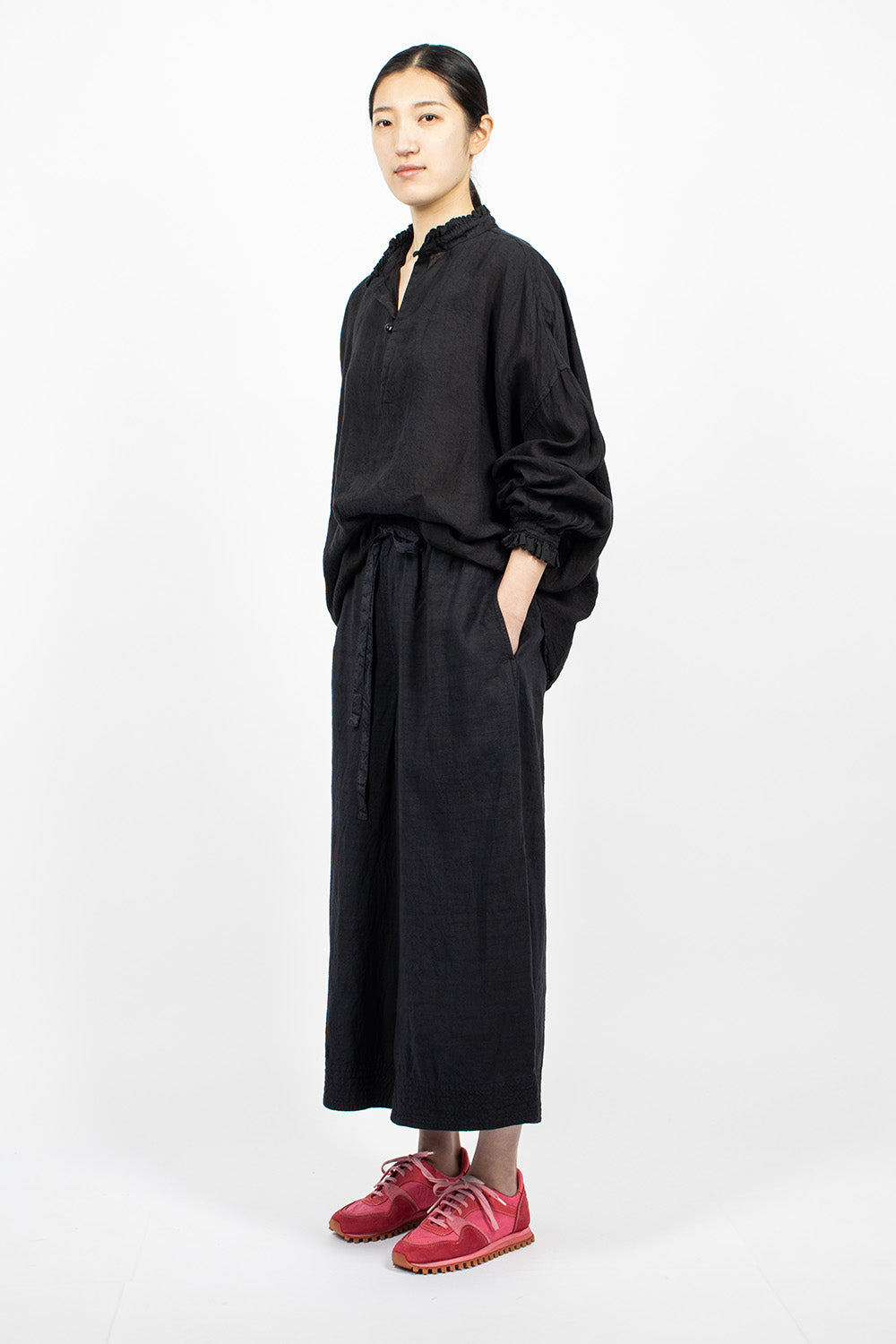 Coulisse Pant Dark Navy Linen