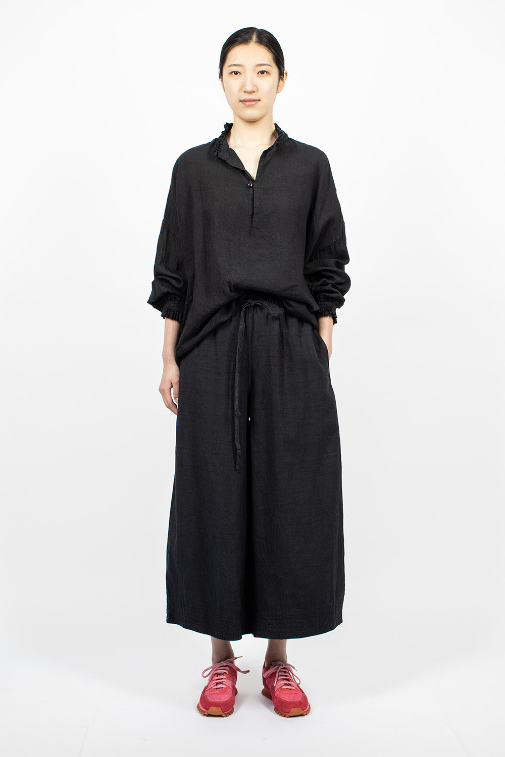 Coulisse Pant Dark Navy Linen