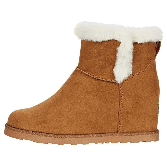 Cozy faux-fur trim faux suede juicy couture boots