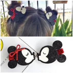 Cute children Hairpin Handmade Cartoon Minnie Mouse Ear Bowknot Wings stars hair clips Accessories kids girls Barrettes headwear