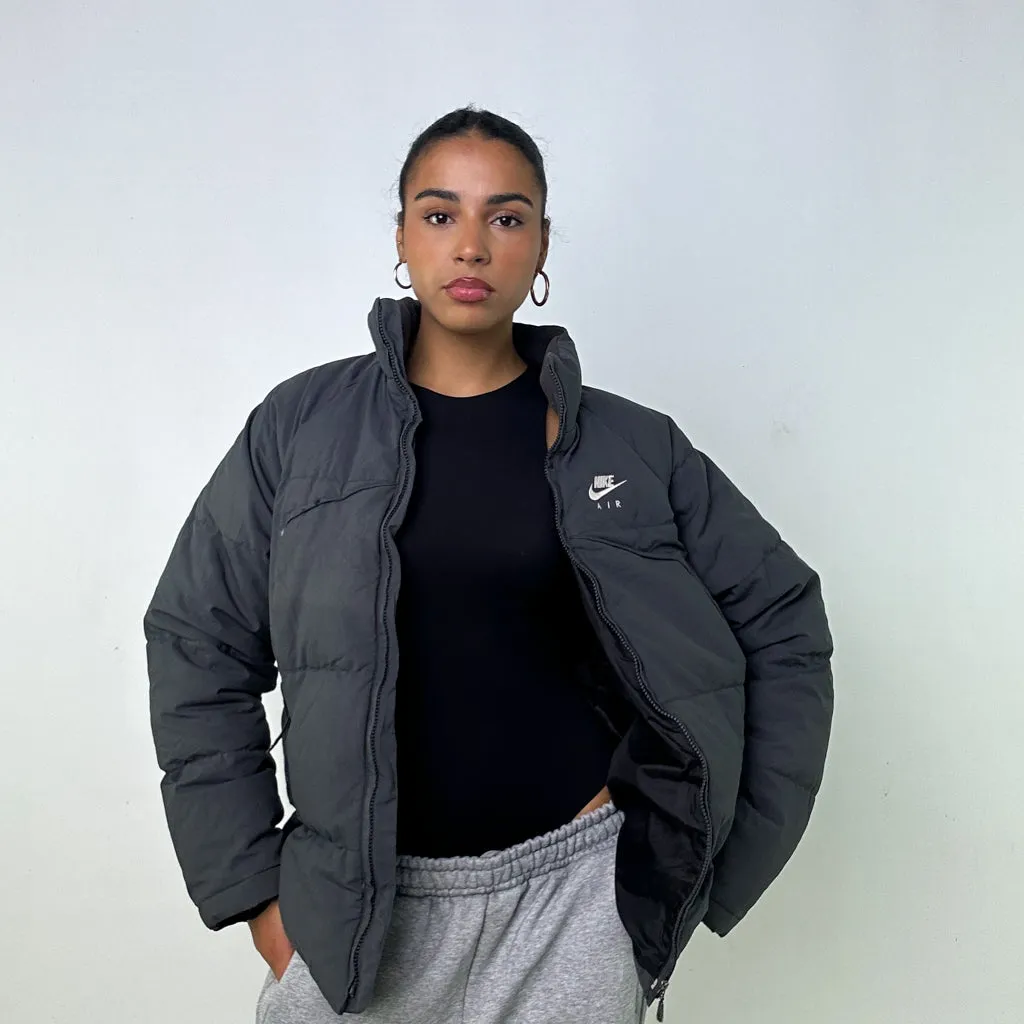 DARK GREY Y2KS NIKE PUFFER JACKET COAT (