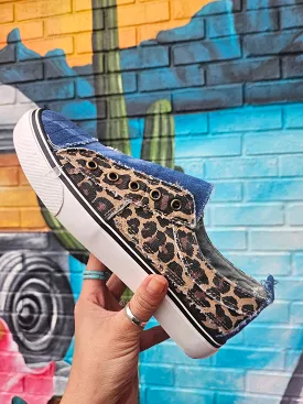 Denim and Leopard sneaker