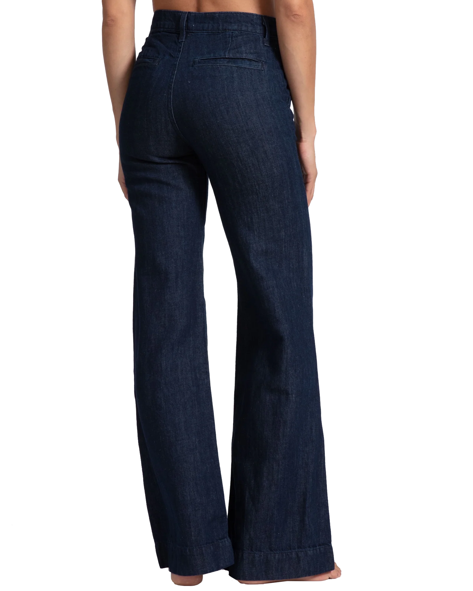 Denim Wide Leg Trouser (Indigo Linen)