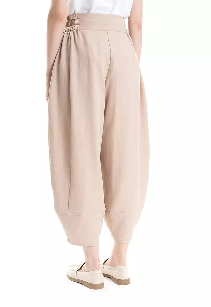 Double Pleated Solid Wide Leg Trouser