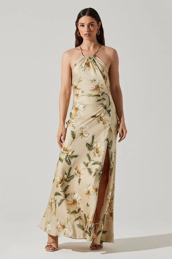 Elynor Dress - Gold Floral