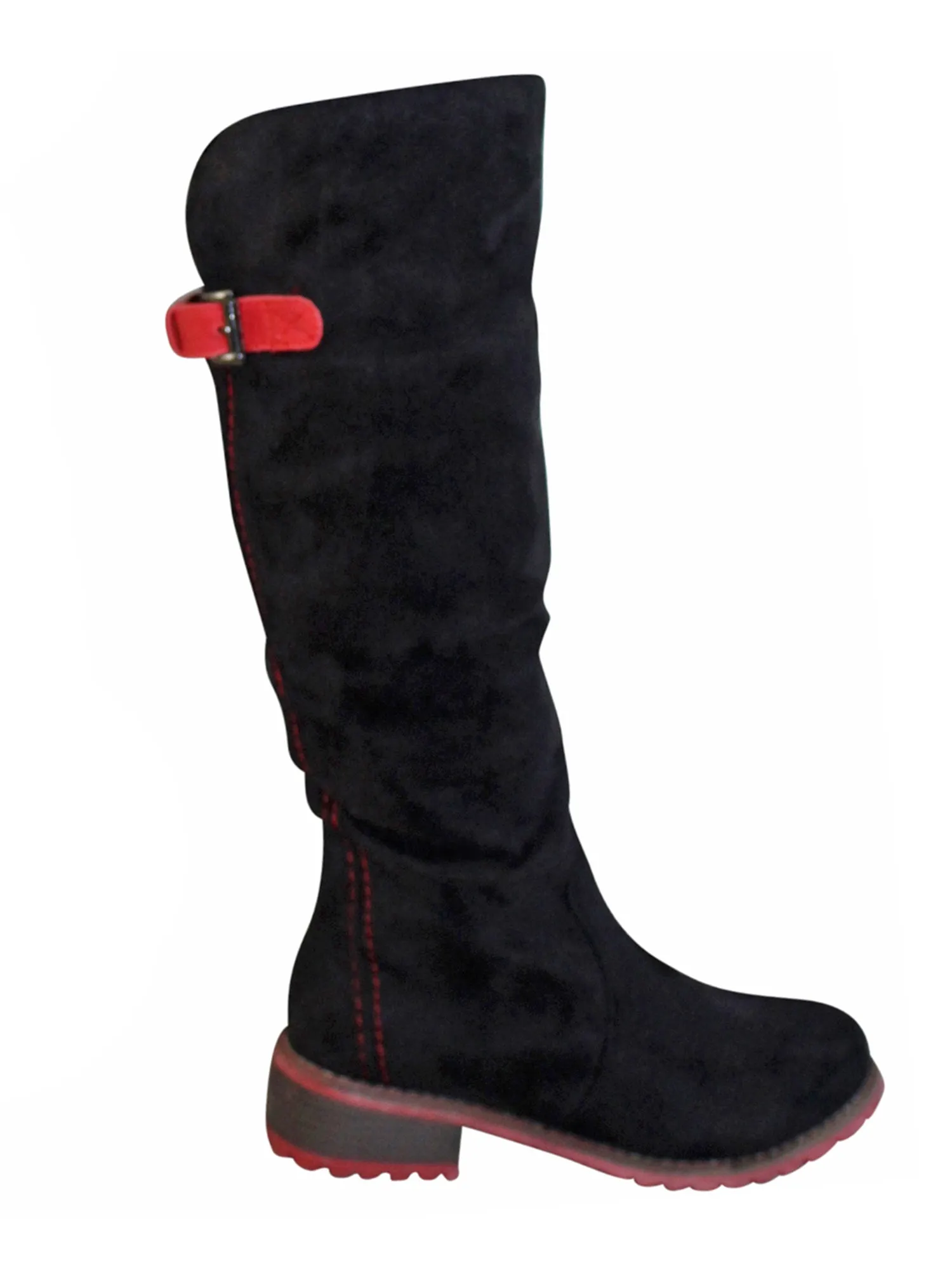 Faux Suede Knee High Riding Boots For Women