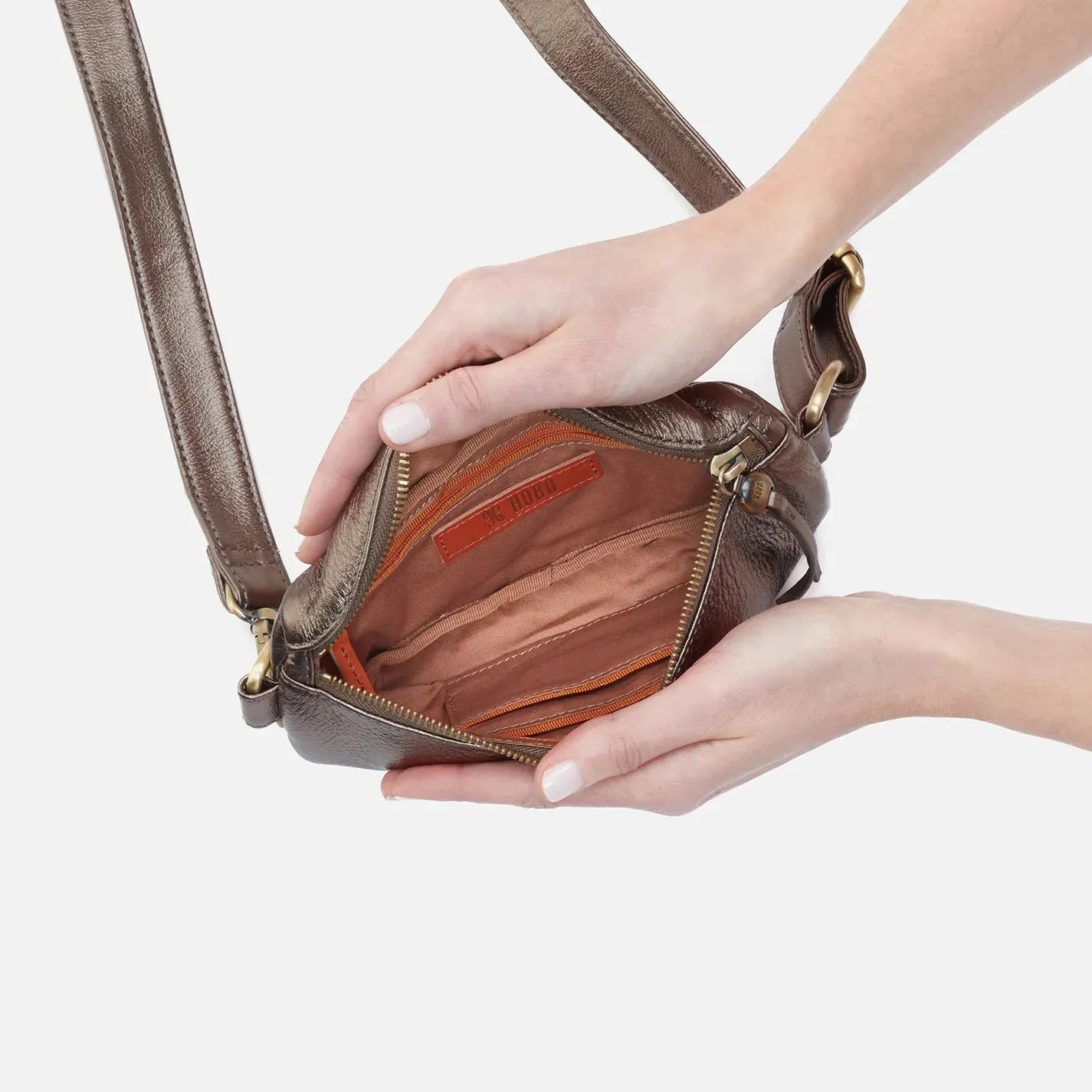 Fern Belt Bag | Pebbled Metallic Leather