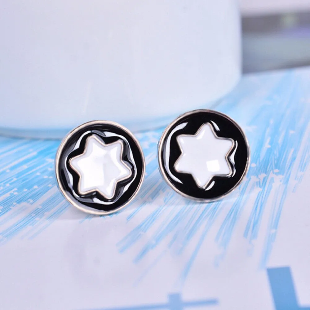 For Men Wedding Party Gift Shirt Cuff Link Jewellery Vintage Men six-pointed star Round Cufflinks SM6