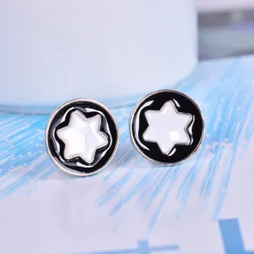 For Men Wedding Party Gift Shirt Cuff Link Jewellery Vintage Men six-pointed star Round Cufflinks SM6