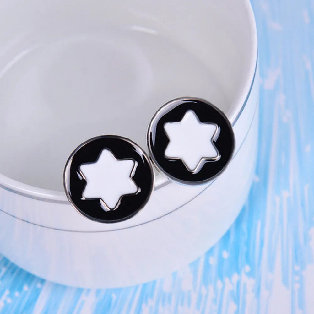 For Men Wedding Party Gift Shirt Cuff Link Jewellery Vintage Men six-pointed star Round Cufflinks SM6