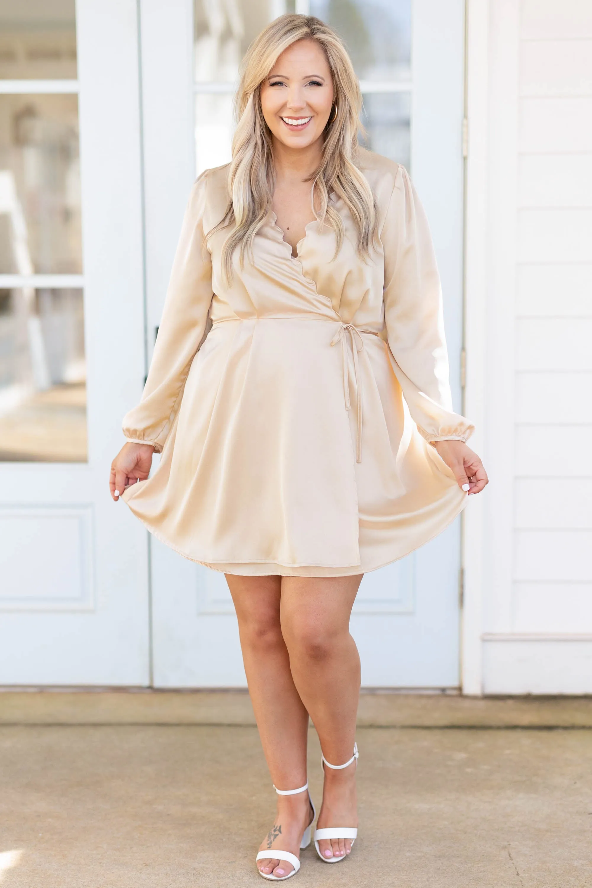 Glam Doll Dress, Champagne