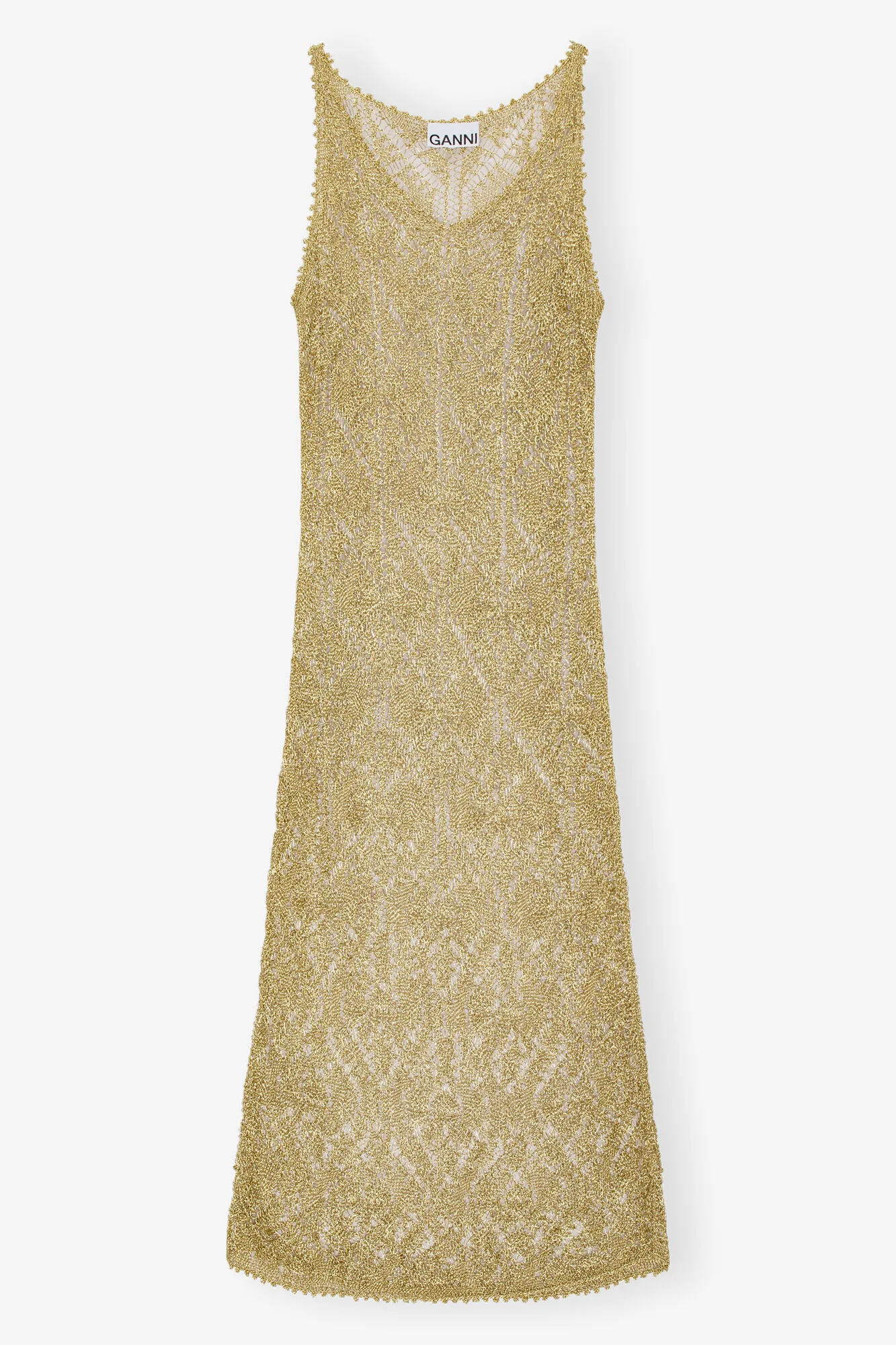 Gold Metallic Strap Dress