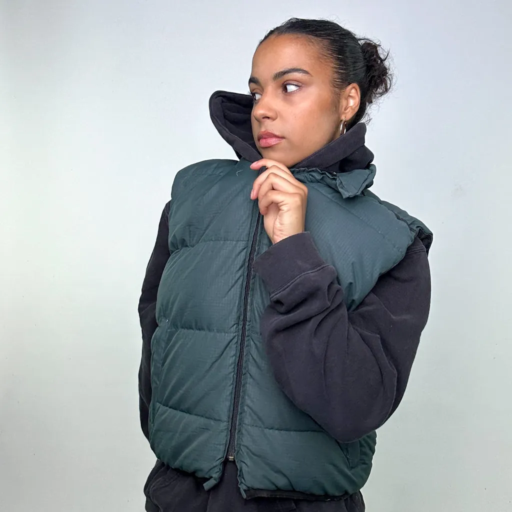 GREEN 90S HELLY HANSEN PUFFER JACKET COAT GILET (