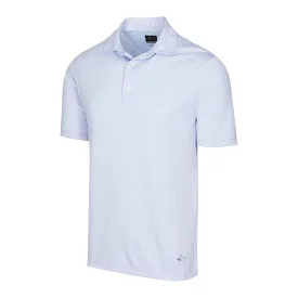 Greg Norman Men's Jacquard Polo - Blue Stream