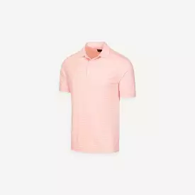 Greg Norman Men's Protek Stripe Peach Polo