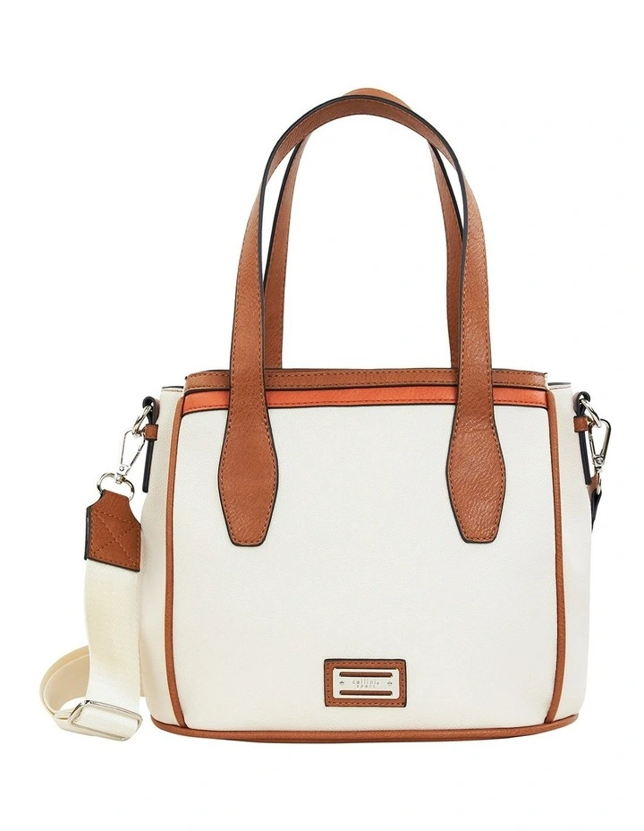 Gwen Satchel Bag in Cream