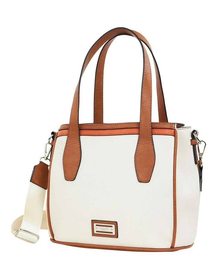 Gwen Satchel Bag in Cream