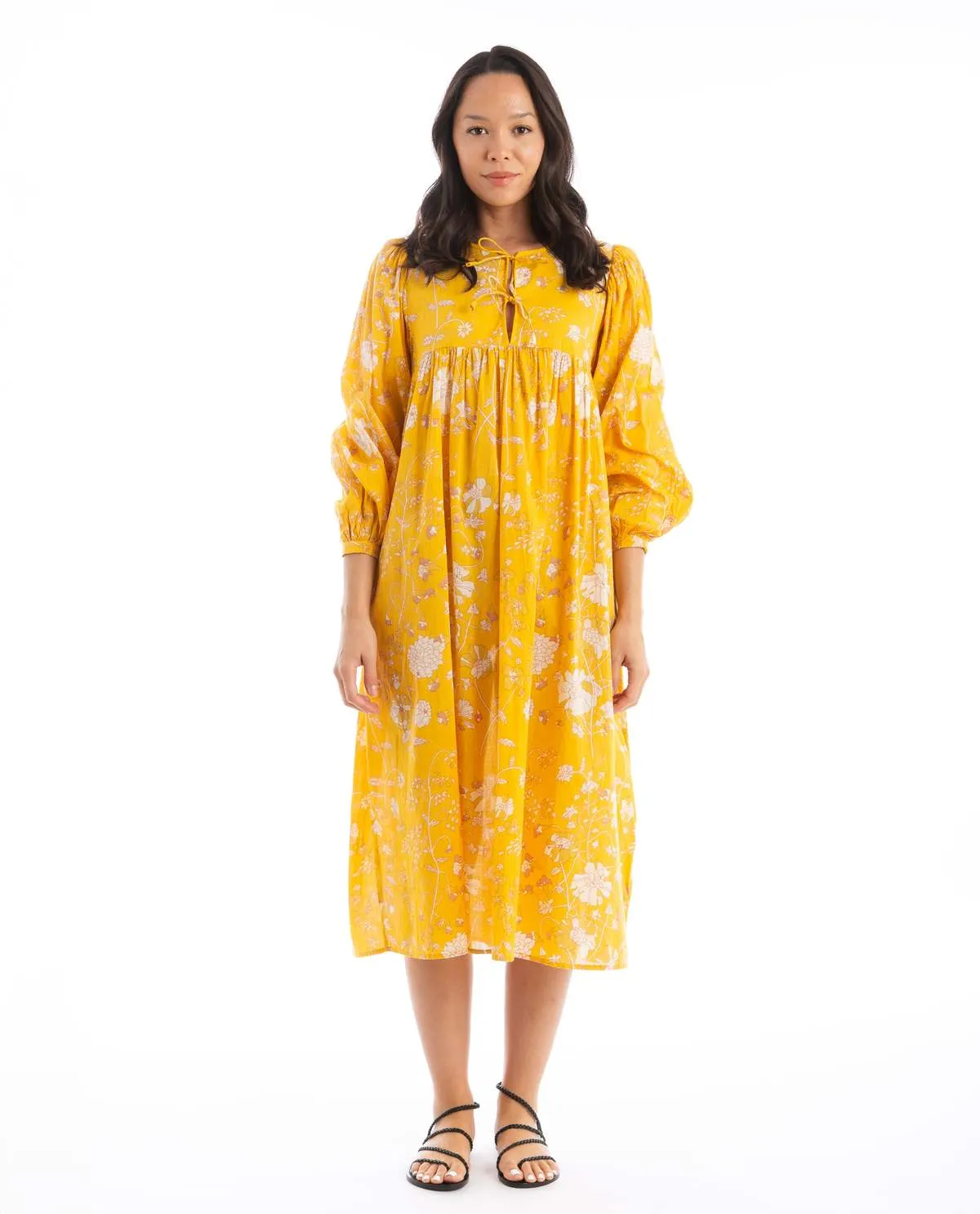 Hamsa Garden Dress - Gold