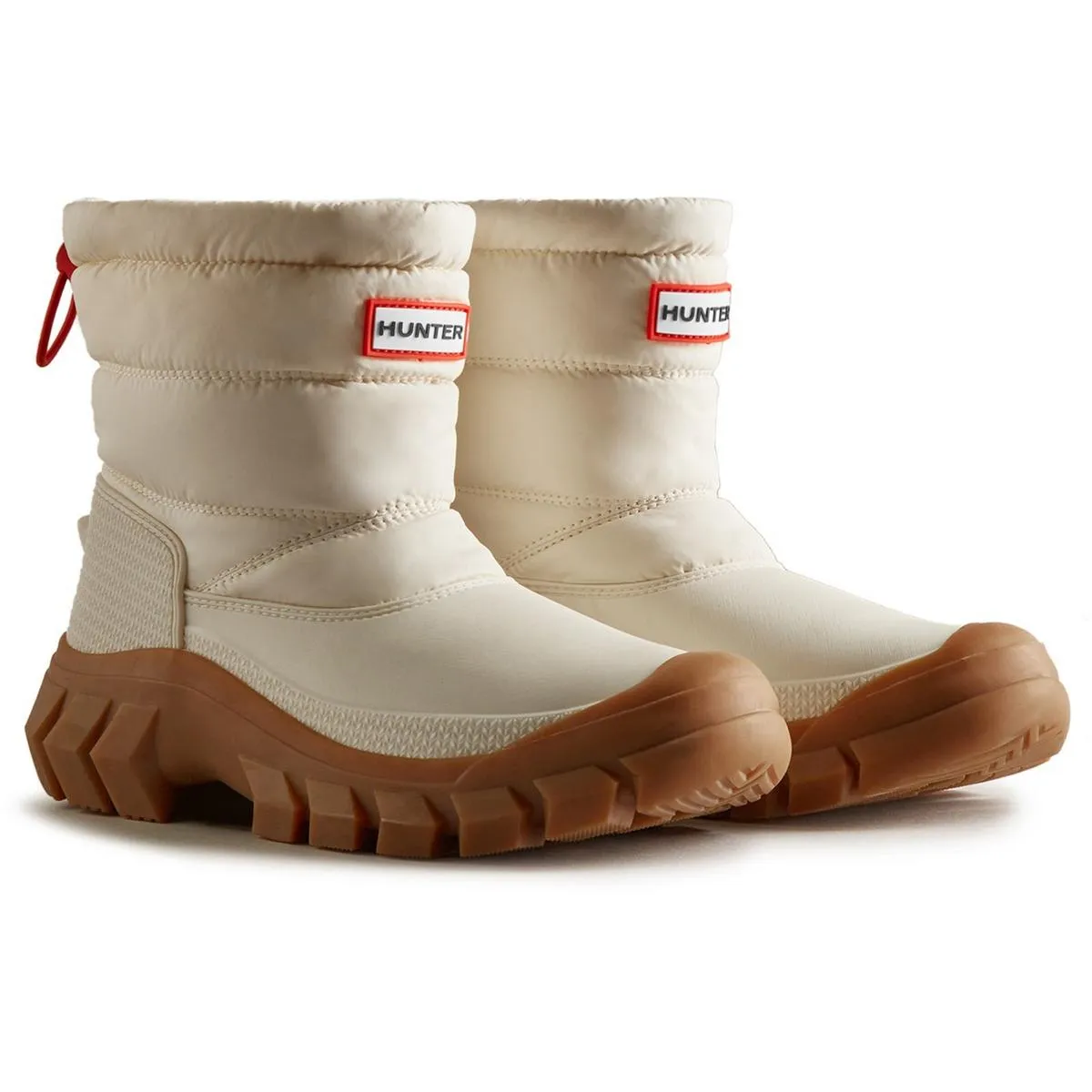 Hunter Intrepid Short Snow Boot White Willow/Gum