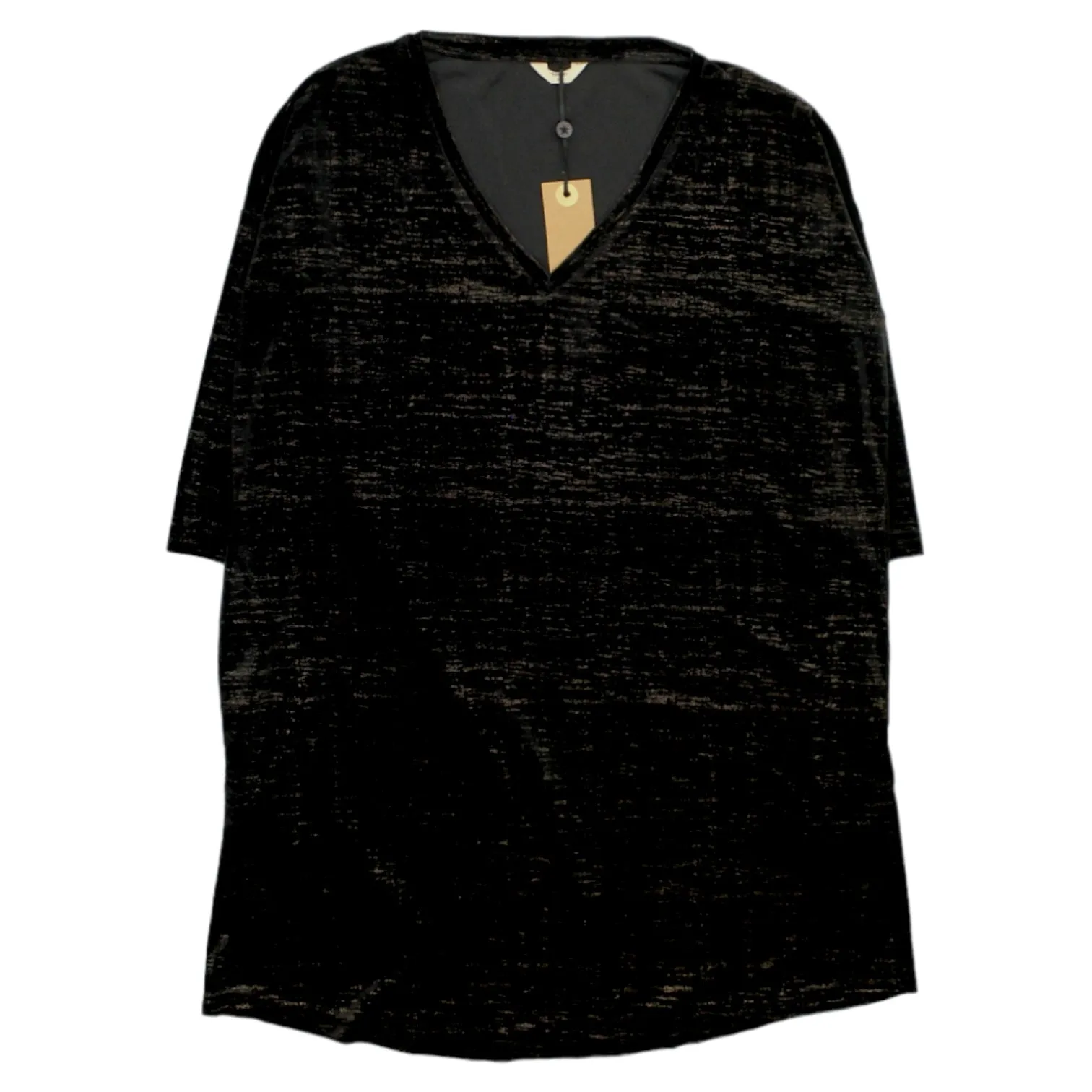 Hush Black/Gold Metallic Velour Dress